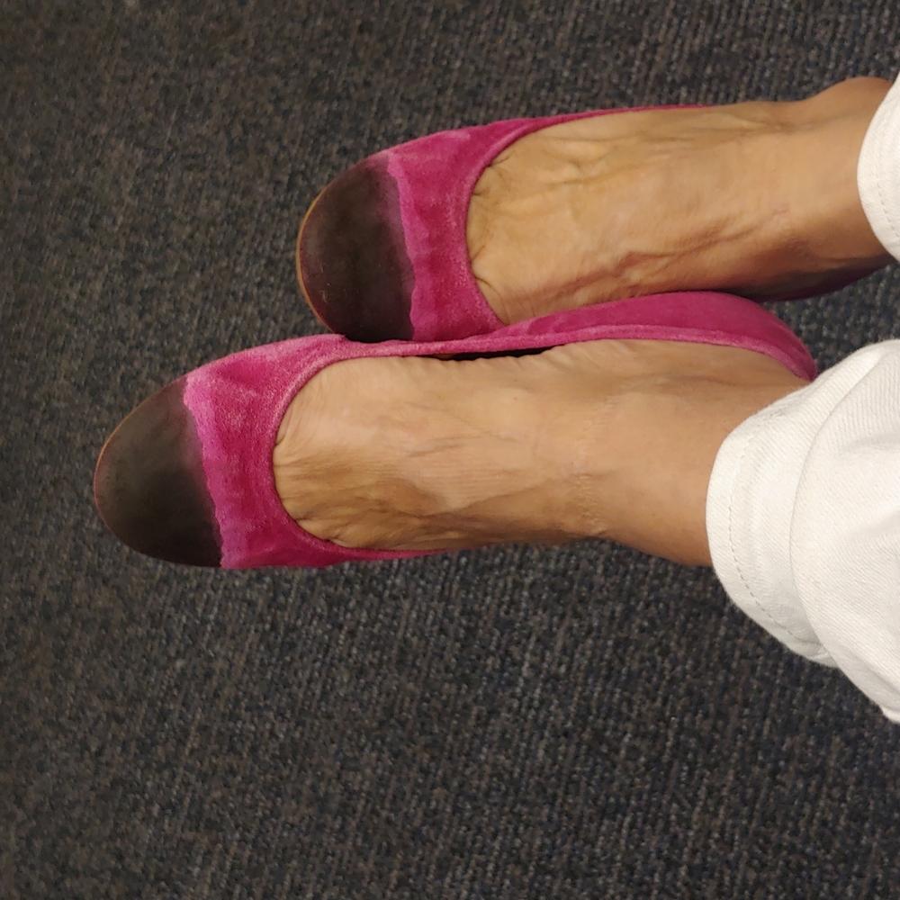 Anthropologie... Leif Notes suede leather ballet shoe sz.37 made in Italy